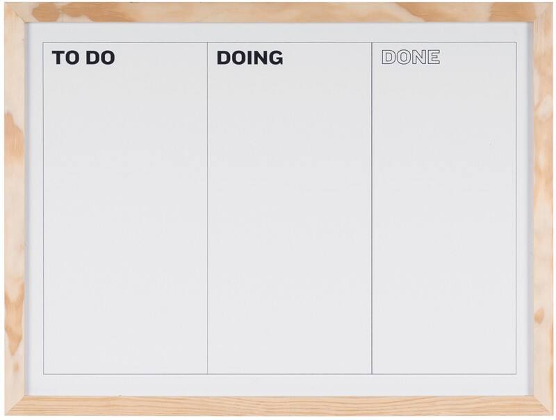 Calendrier mural Bi-Office Magnétique Montage mural 60 x 45 cm (l x h) Acier laqué, Pin Blanc