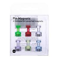 Bi-Office Whiteboard Magnete Transparent Farbig assortiert 6 Stück