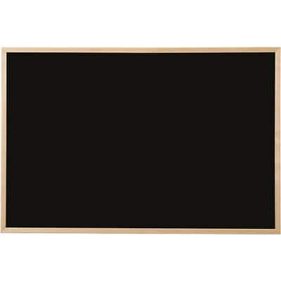Tableau noir Bi-Office Cadre en bois de pin 90 x 60 cm Noir