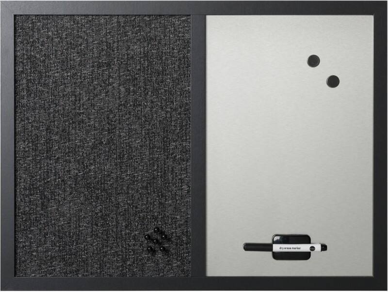 Tableau d'affichage Bi-Office Black Shadow Feutre 90 x 60 cm (l x h) Argenté, noir