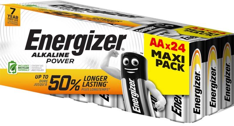 Piles Energizer Alkaline Power LR6 AA LR6 2700 mAh Alcaline 1.5 V 24 24 Unités 