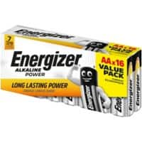 Piles Energizer Alkaline Power AA LR6 1,5 V 16 unités