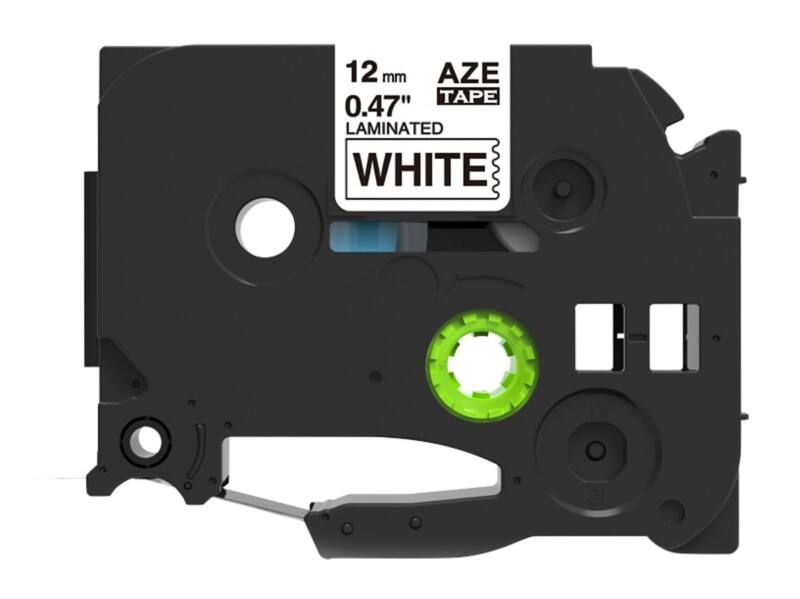 Rillstab Kompatibel Brother TZe-231 Schriftband Selbstklebend Schwarzer Druck auf Weiss 12 mm x 8m