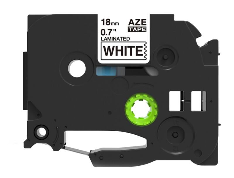 Rillstab Kompatibel Brother TZe-241 Schriftband Selbstklebend Schwarzer Druck auf Weiss 18 mm x 8m