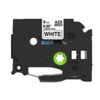 Ruban d’étiquettes Rillstab TZe-221 Brother Compatibles, autocollantes Noir sur blanc 9 mm x 8 m