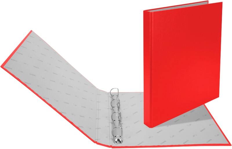 Biella Zeigebuch A4 4 Ring 20 mm Karton Rot 10 Stück