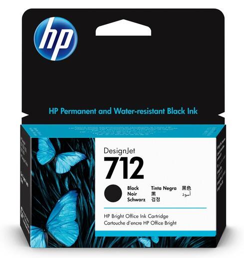 Cartouche jet d'encre HP 712 D'origine 3ED70A Noir