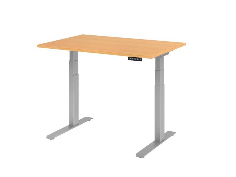 Bureau assis-debout Hammerbacher VXDKB Hauteur ajustable électriquement Hêtre C-Pied 1200 (L) x 800 (P) x 1290 (H) mm Acier, Aggloméré