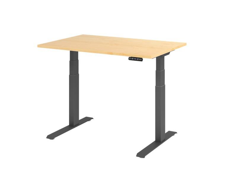 Bureau assis-debout Hammerbacher VXDKB Hauteur ajustable électriquement Érable C-Pied 1200 (L) x 800 (P) x 1290 (H) mm Acier, Aggloméré