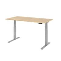 Bureau assis-debout Hammerbacher VXDKB16/E/S Chêne 1 600 x 800 mm