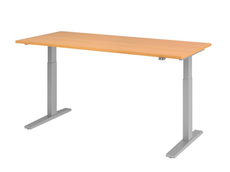 Hammerbacher VXMKA Elektrisch Höhenverstellbar Sitz-Stehschreibtisch Buche C-Fuß 1.800 (B) x 800 (T) x 1.200 (H) mm Spanplatte, Stahl