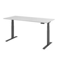 Hammerbacher Steh-Sitz-Schreibtisch VXDKB19/5/G Grau 1800 mm x 800 mm