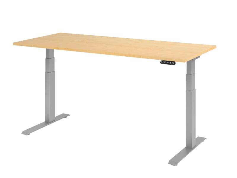 Hammerbacher VXDKB Elektrisch Höhenverstellbar Sitz-Stehschreibtisch Ahorn C-Fuß 1.800 (B) x 800 (T) x 1.290 (H) mm Spanplatte, Stahl