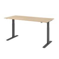 Bureau assis-debout Hammerbacher VXMKA19/E/G Chêne 1 800 x 800 mm