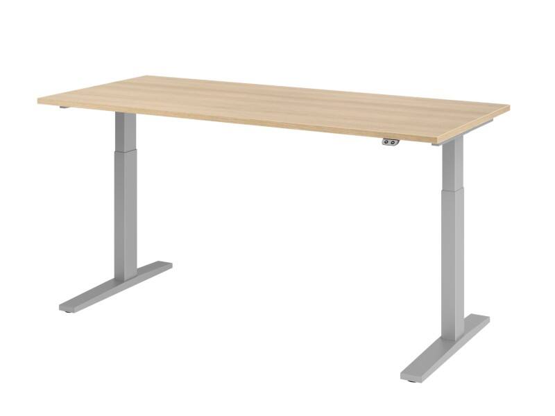 Bureau assis-debout Hammerbacher VXMKA Hauteur ajustable électriquement Chêne C-Pied 1800 (L) x 800 (P) x 1200 (H) mm Acier, Aggloméré