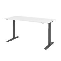 Bureau assis-debout Hammerbacher VXMKA19/W/G Blanc 1 800 x 800 mm