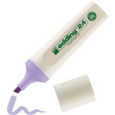 Surligneur edding EcoLine 24 Violet pastel Moyenne Biseautée Rechargeable