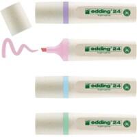 edding 24 EcoLine 24 Textmarker Farbig assortiert Mittel Keilspitze Nachfüllbar