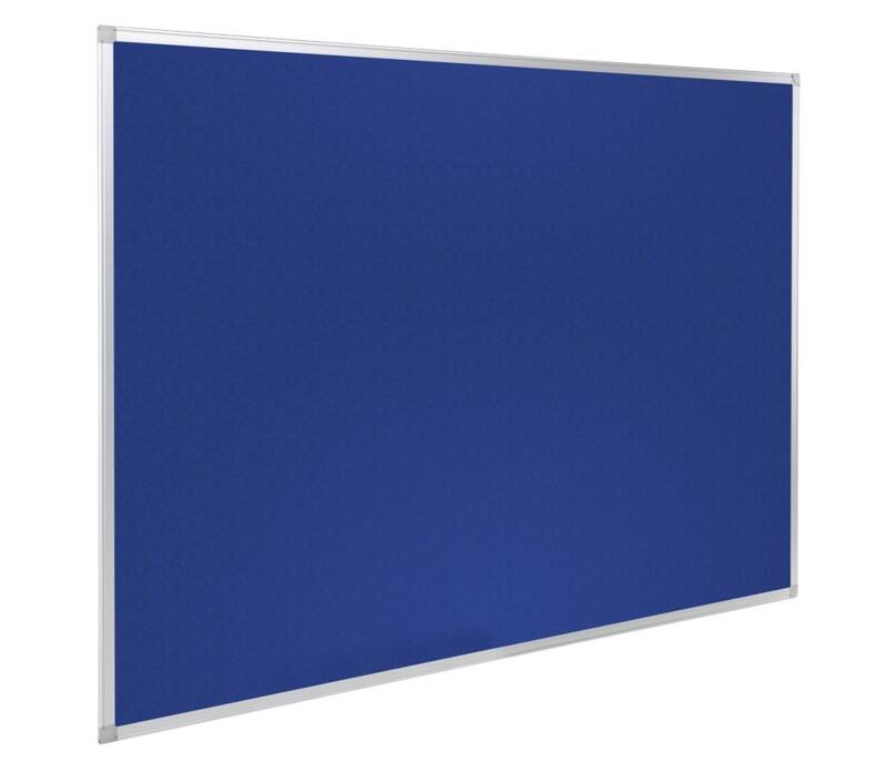Tableau d'affichage Non Magnétique Montage mural Feutre 180 (L) x 120 (H) cm Aluminium Bleu
