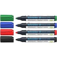 Schneider Maxx 290 96082000 Whiteboard-Marker Farbig assortiert Breit Filzspitze 2 - 3 mm 4 Stück