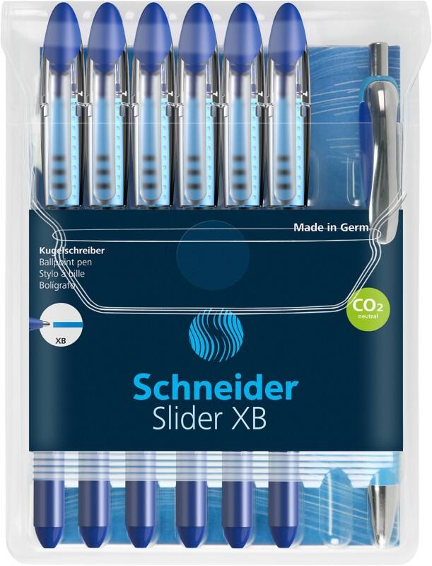 Schneider Kugelschreiber Slider Blau 0.7 mm 7 Stück