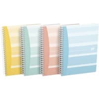 Cahier OXFORD Go Iconic A5 Ligné Reliure à double fil Carton revêtu de plastique Assortiment  60 Pages 5 Unités