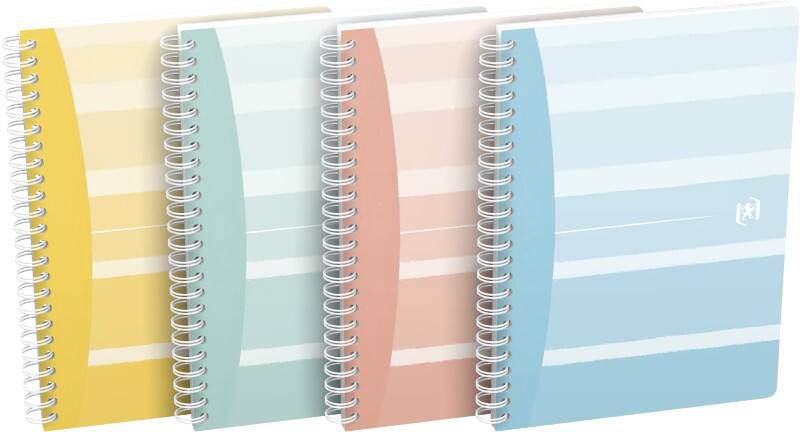 Cahier OXFORD Go Iconic A5 Quadrillé Reliure à double fil Carton revêtu de plastique Multicolore  120 Pages 6 Unités de 60 Feuilles