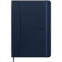 Cahier OXFORD Signature A5 Ligné Reliure cousue Similicuir Bleu Non perforé 160 pages