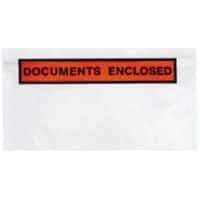 RAJA Autocollante Pochettes pour documents PE (Polyéthylène), papier silicone Transparent 11,5 (l) x 22,5 (H) cm 1000 Unités