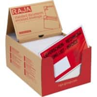 Pochettes pour documents RAJA Autocollante DL PE (Polyéthylène), Papier silicone Rouge, transparent 23 (l) x 13 (h) cm 1 000 unités
