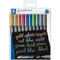 Marqueur STAEDTLER 8321 TB10 Métallique Pointe pinceau Non permanent 1-6 mm Assortiment 10 Unités