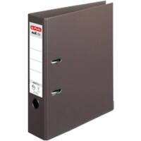 herlitz maX.file Protect plus Ordner A4 80 mm Braun 2 Ringe Pappkarton, PP (Polypropylen) Texturiert
