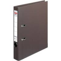 herlitz maX.file Protect plus Ordner A4 55 mm Braun 2 Ringe Pappkarton, PP (Polypropylen) Texturiert