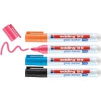 Marqueur pour verre EDDING e-95 Pointe feutre 1,5-3 mm Assortiment