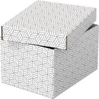 Boîte de rangement/cadeau Esselte Home 628280 petit format carton 100% recyclé blanc 200 x 255 x 150 mm 3 unités