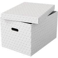 Boîte de rangement Esselte Home 628286 grand format carton 100% recyclé blanc 355 x 510 x 305 mm 3 unités