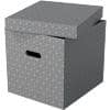 Esselte Home Aufbewahrungsbox 628289 Cube Gross 100% Recycelter Karton Grau 320 x 365 x 315 mm 3 Stück