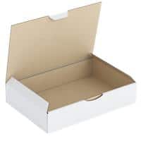 RAJA Boîte d'expédition Paroi simple Carton 170 (l) x 50 (P) x 240 (H) mm Blanc 50 Unités
