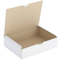 RAJA Boîte d'expédition Paroi simple Carton 250 (l) x 80 (P) x 330 (H) mm Blanc 50 Unités