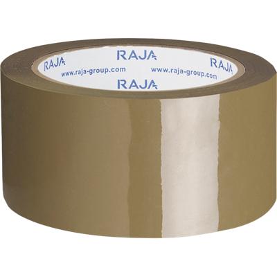 Ruban adhésif d'emballage Raja Marron 48 mm (l) x 66 m (L) 36 unités