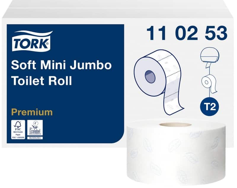 Papier toilette Tork T2 Premium 2 épaisseurs 110253 12 Rouleaux de 850 Feuilles
