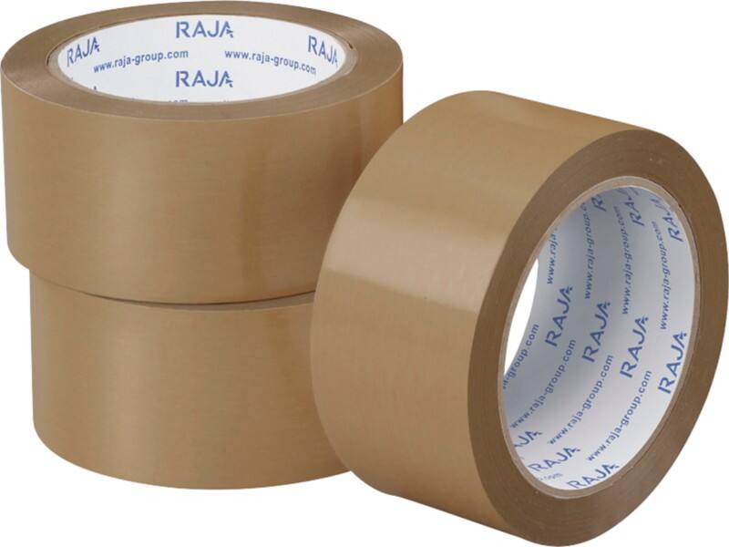 RAJA Verpackungsklebeband Braun 50 mm (B) x 66 m (L) PVC (Polyvinylchlorid) 6 Stück