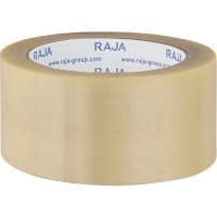 RAJA Ruban adhésif d'emballage Transparent 50 mm (l) x 66 m (L) PVC (Polychlorure de vinyle) 6 Unités