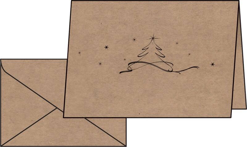 Sigel Weihnachtskarten DS071 A6 Braun 225 g/m²