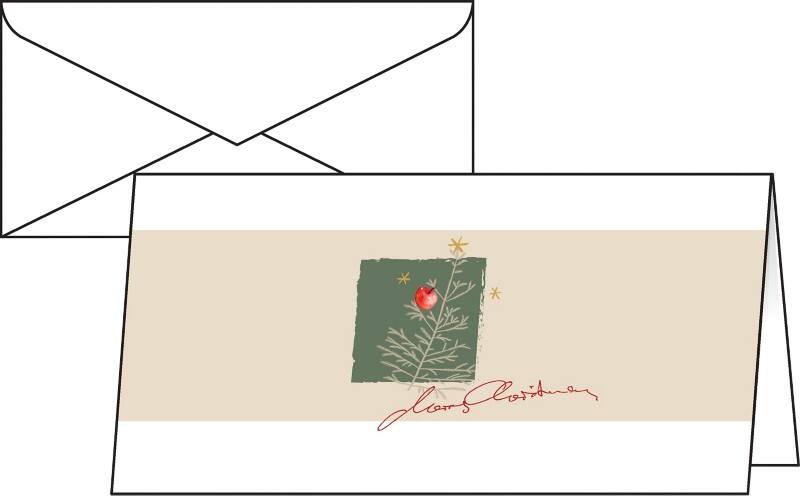 Carte de Noël + enveloppe Sigel DS072 21,8 cm Marron 10 + 10 unités