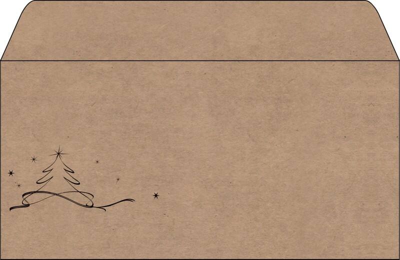 Sigel Weihnachts-Briefumschläge DU253 110 x 220 mm Braun 100 g/m²