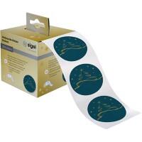 Autocollants Sigel Bleu pétrole 4,7 x 4,7 cm