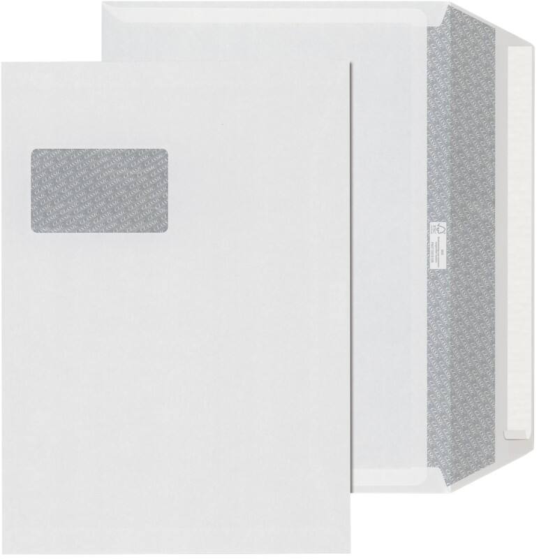 Enveloppes ÖKI Classic Fenêtre à gauche C4 324 x 229 mm (l x h) Bande adhésive Blanc 100 g/m² 250 unités