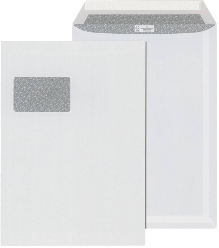 Enveloppes ÖKI Classic Fenêtre à gauche C4 324 x 229 mm (l x h) Bande adhésive Blanc 90 g/m² 250 unités
