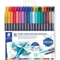 Feutres pinceau STAEDTLER Aquarelle - Assortiment 36 Unités